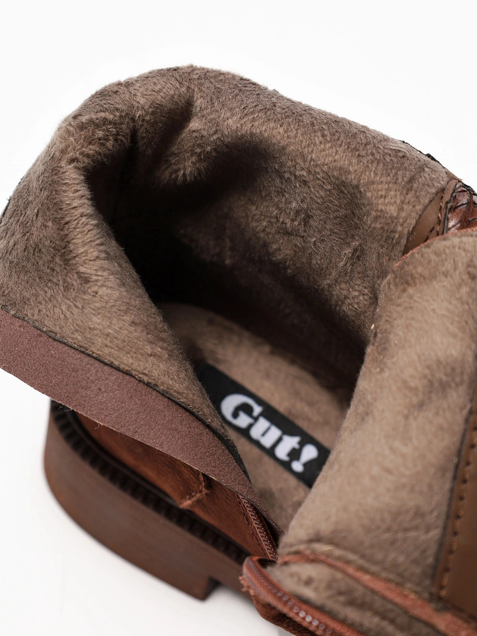 Ботинки-дерби коричневого цвета на среднем каблуке